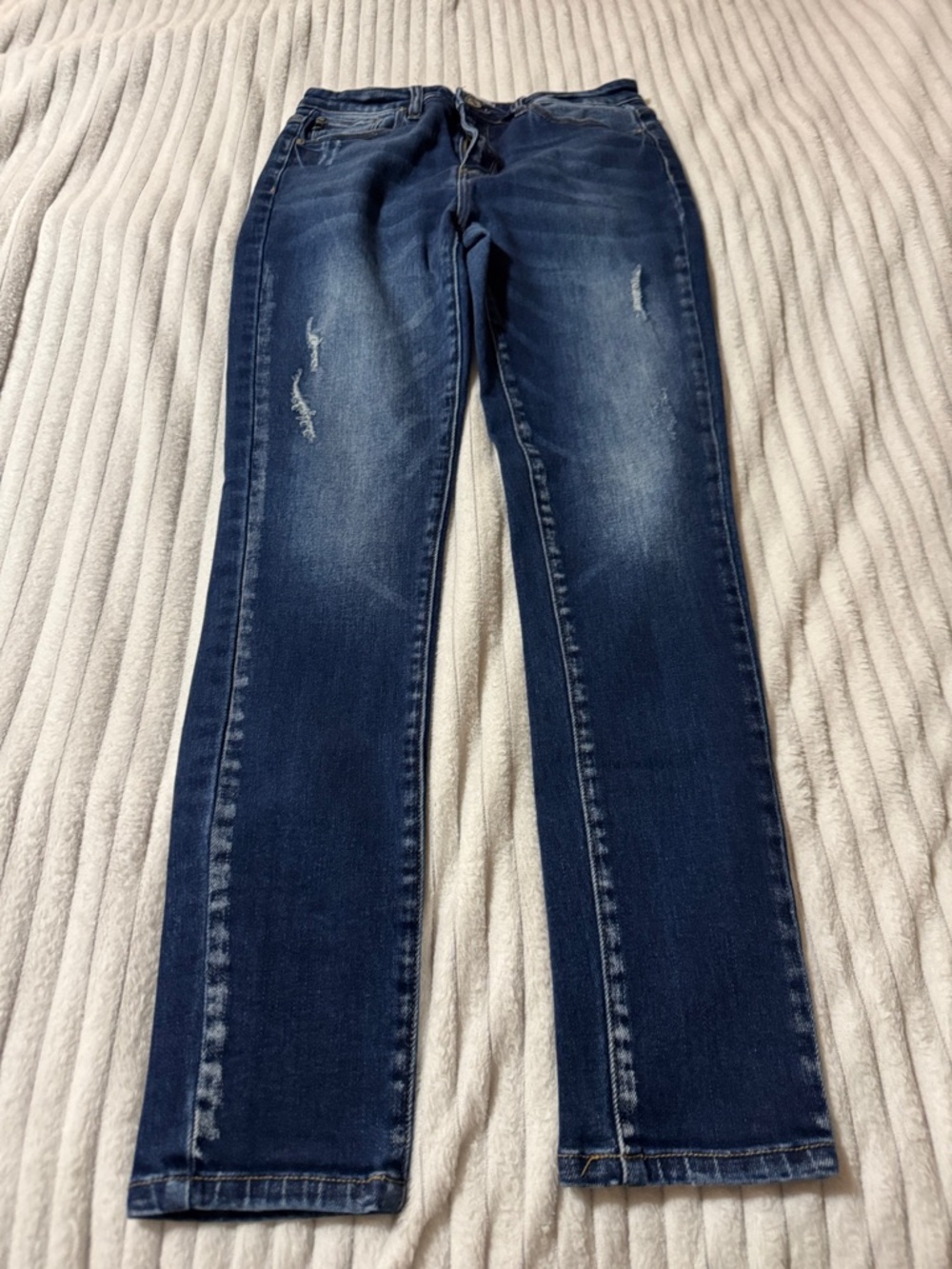 KanCan Women's Skinny Stretch Jeans in Dark Blue - Slim Fit